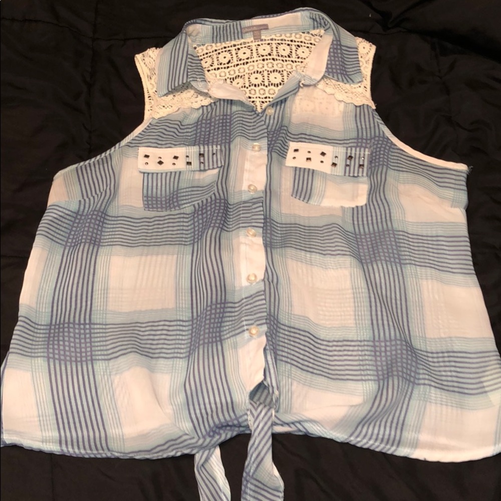 Button Up Crop Top